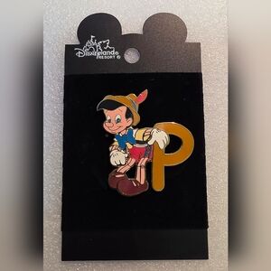 Disney Pinocchio Pin with Blue and Gold Accents